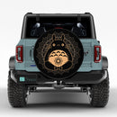 Mandala Meditating  Totoro Ghibli Jeep Car Spare Tire Cover