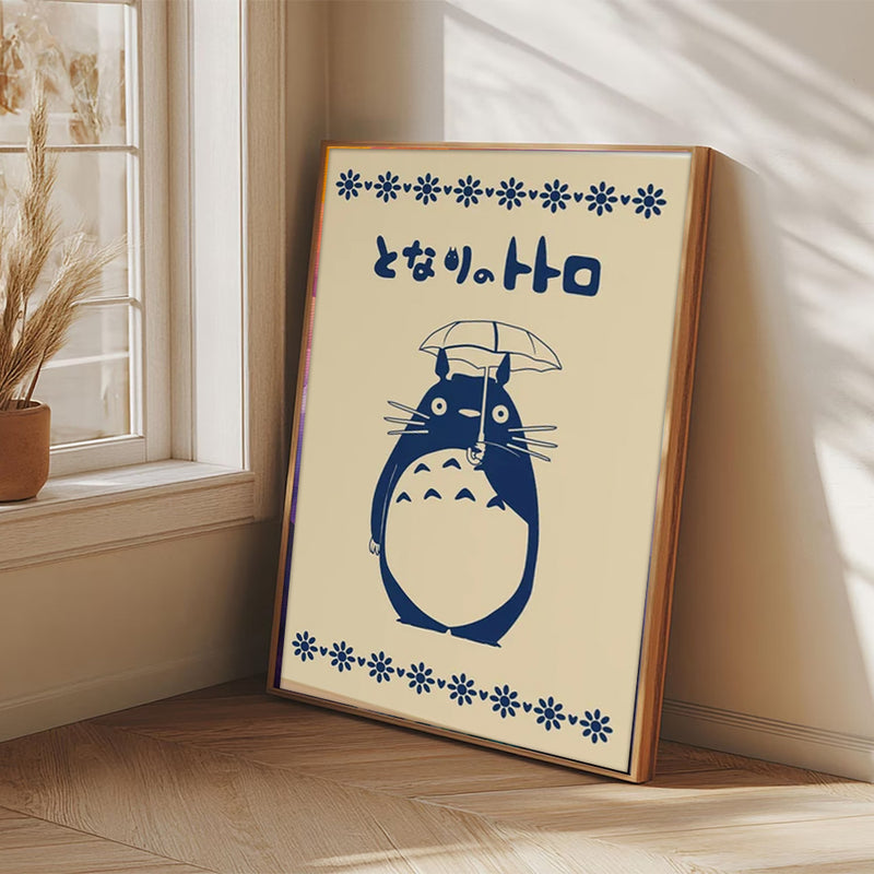 Totoro Minimal - Living Room - Canvas Wall Art - Print - Wall Decor