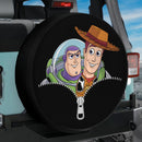 Toy Story Buzz Lightyear Woody Unzipped Jeep Car Spare Tire Cover