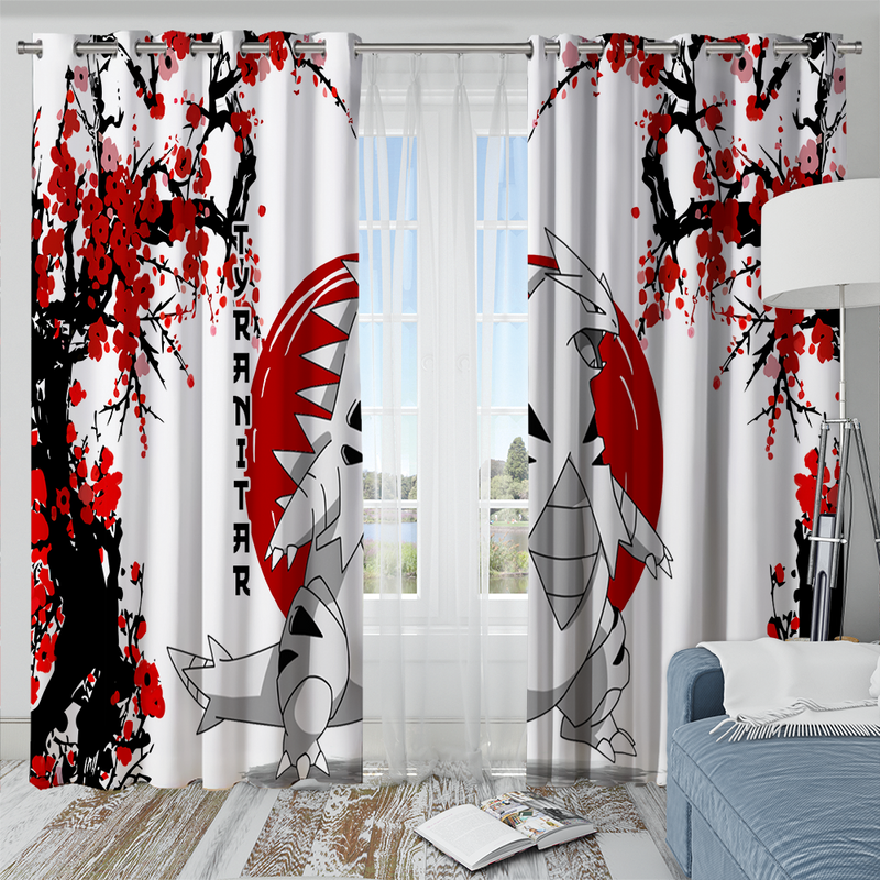 Tyranitar Pokemon Japan Style Window Curtain