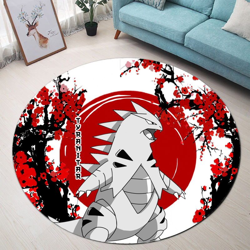 Tyranitar Pokemon Japan Style Round Rug