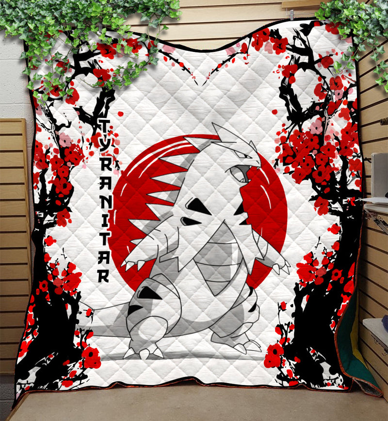 Tyranitar Pokemon Japan Style Quilt Blanket