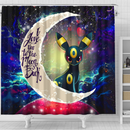 Umbreon Eevee Evolution Pokemon Love You To The Moon Galaxy Shower Curtain Nearkii
