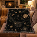 Astrology Universe Lover Woven Throw Blanket