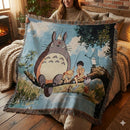 Totoro Ghibli Woven Throw Blanket