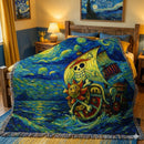 One Piece Starry Night Anime Woven Throw Blanket