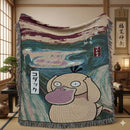 Pokemon Blanket Handmade Woven Psyduck Woven Throw Blanket