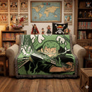 Zoro Green Sword One Piece Anime Woven Throw Blanket