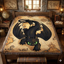 Toothless How To Train Your Dragon Viking Map Woven Throw Blanket