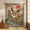 Eevee Pokemon Japan Style Woven Throw Blanket
