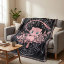 Retro Mew Pokemon Woven Throw Blanket