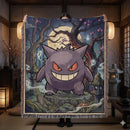 Gengar Pokemon Japan Style Woven Throw Blanket
