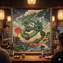 Rayquaza Pokemon Japan Style Woven Throw Blanket