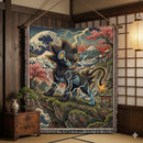 Luxray Pokemon Japan Style Woven Throw Blanket