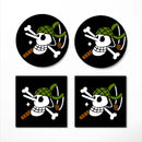 Usopp One Piece Icon Skull Ceramic Decor Coaster - Gift Idea