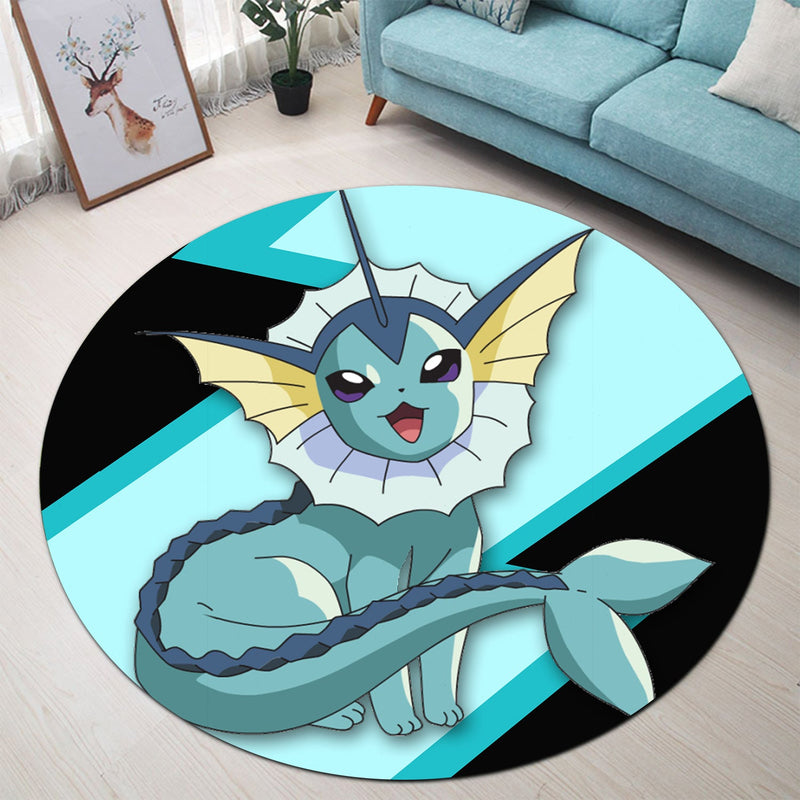 Vaporeon Pokemon Round Rug