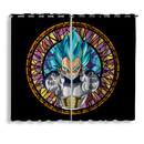 Vegata Blue Stained Glass Window Curtain