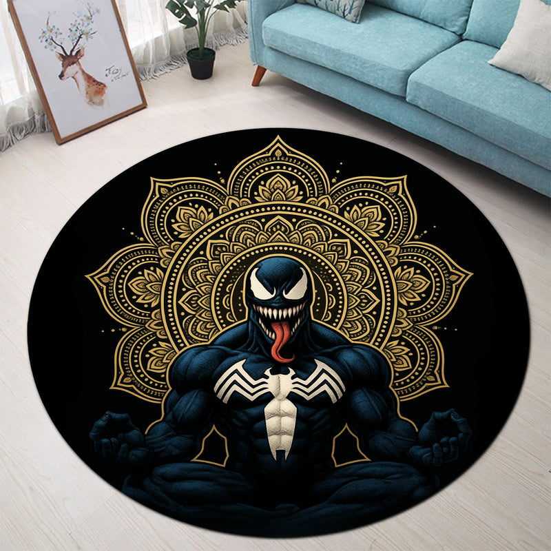 Venom Yoga Meditation Round Rug