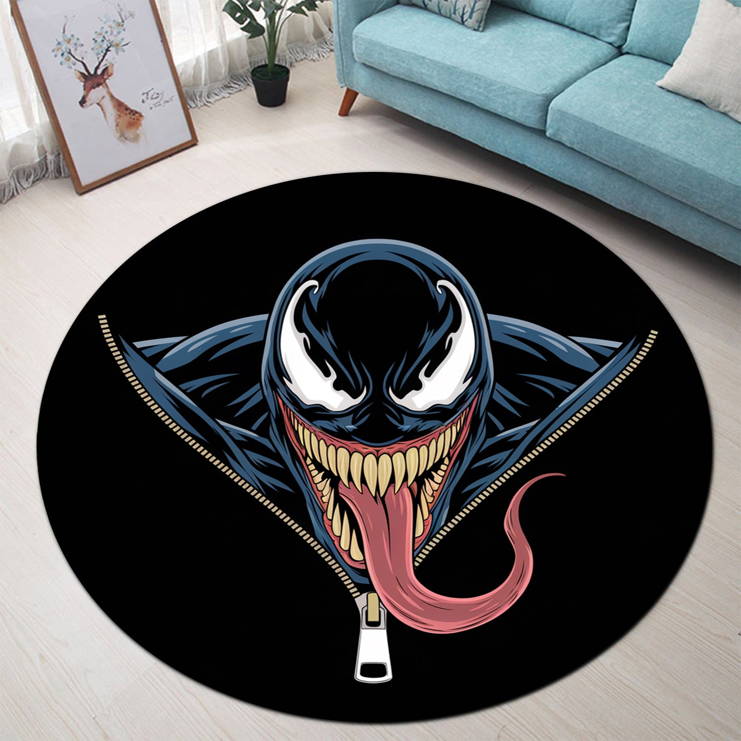 Venom Zipper Round Rug