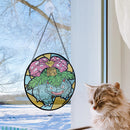 Venusaur Pokemon Round Stained Glass Suncatcher