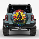 Stained Glass Yoga Chakra Meditation Jeep Car Spare Tire Cover