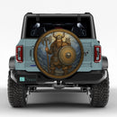 Viking Man Stained Glass Jeep Car Spare Tire Cover