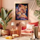 Watercolor Painting Lion Mom And Cub - Living Room - Canvas Wall Art - Print - Wall Decor
