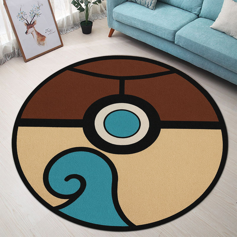 Squirtle Pokemon Ball Round Rug