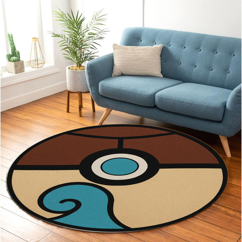 Squirtle Pokemon Ball Round Rug