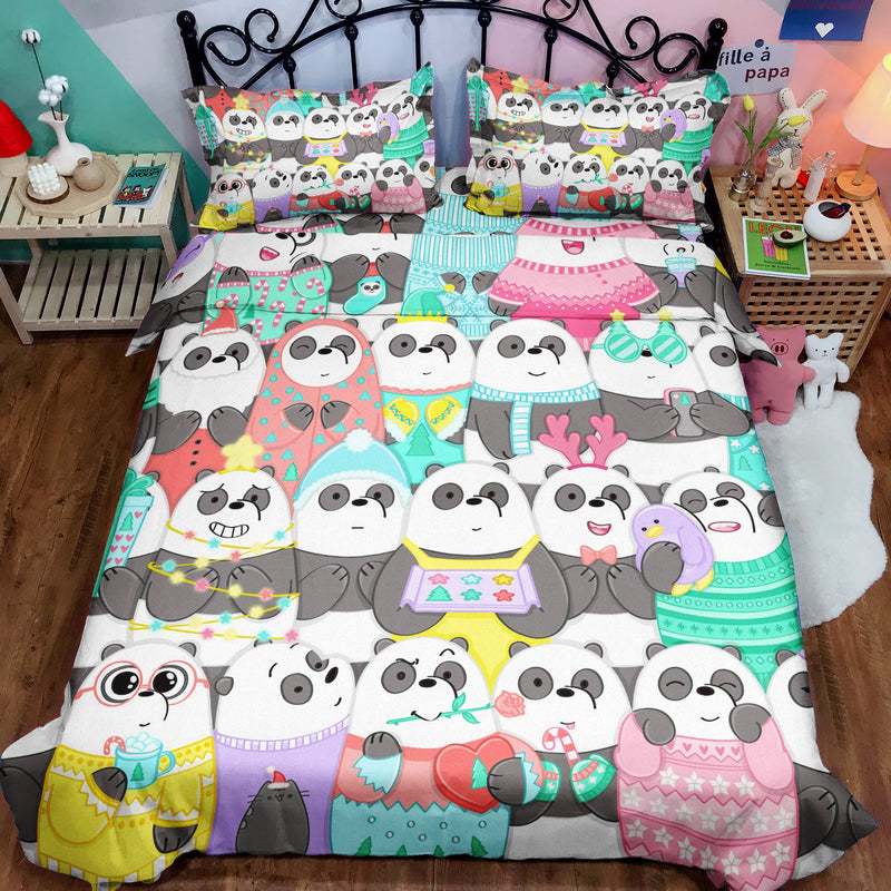 We Bare Bear Bedding Set Duvet Cover And 2 Pillowcases Nearkii