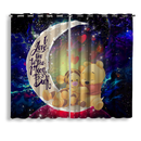 Winnie The Pooh Love You To The Moon Galaxy Window Curtain