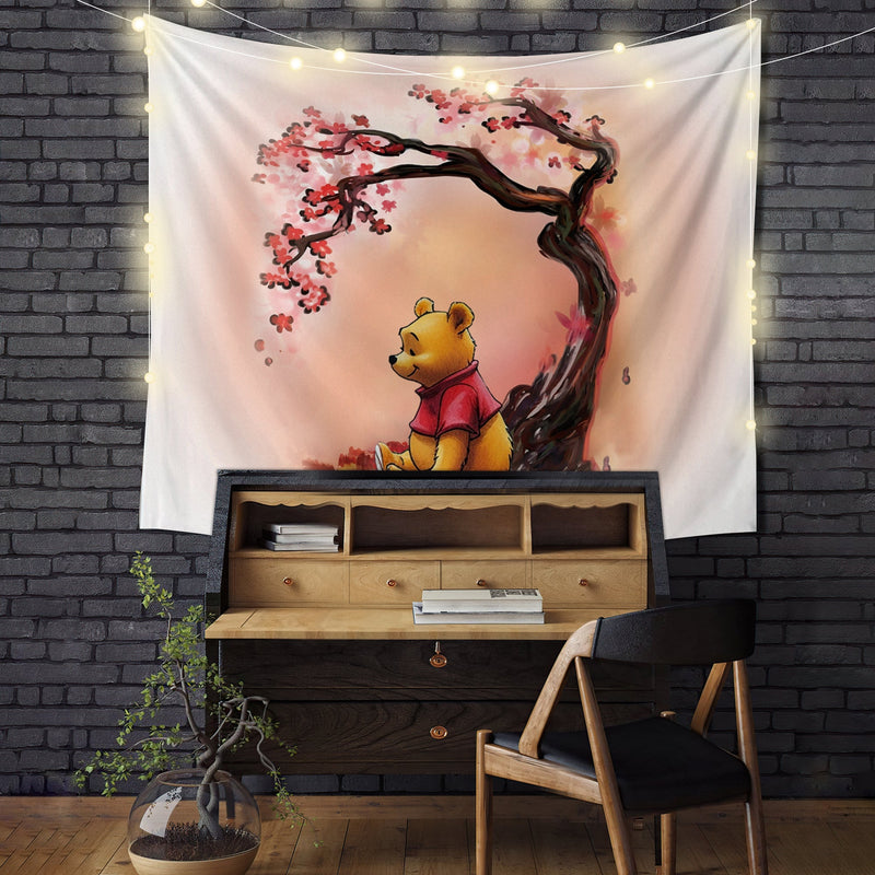 Winnie The Pooh Cherry Blossom Tapestry