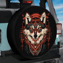 Native American Wolf Geometric Patterns Jeep Car Spare Tire Cover