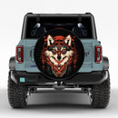 Native American Wolf Geometric Patterns Jeep Car Spare Tire Cover