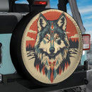 Boho Native American Wolf Jeep Car Spare Tire Cover