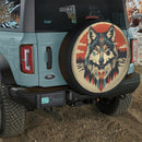 Boho Native American Wolf Jeep Car Spare Tire Cover