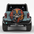 Mystic Metal Native Wolf & Feather Jeep Car Spare Tire Cover
