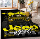 Yellow Jeep Girl Halloween Rectangular Area Rug