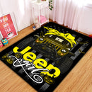 Yellow Jeep Girl Halloween Rectangular Area Rug