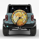 Zenitsu Demon Slayer Anime Stained Glass Jeep Car Spare Tire Cover