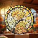 Zenitsu Demon Slayer Round Stained Glass Suncatcher