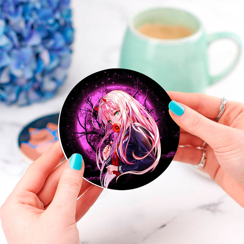 Zero Two Moonlight Ceramic Decor Coaster - Gift Idea