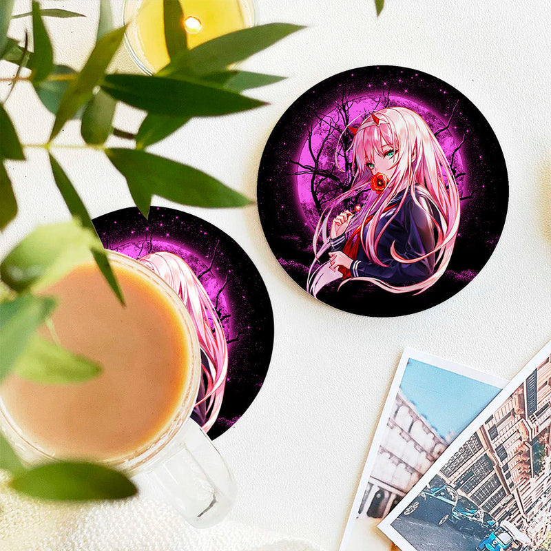 Zero Two Moonlight Ceramic Decor Coaster - Gift Idea