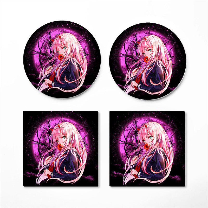 Zero Two Moonlight Ceramic Decor Coaster - Gift Idea