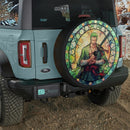 Zoro One Piece Stanied Glass Anime Jeep Car Spare Tire Cover