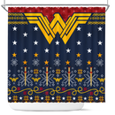 Wonder Woman Christmas Shower Curtain Nearkii