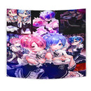 Ram And Rem Anime Girl Re Zero Tapestry Room Decor Nearkii