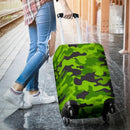 Green Kelly Camo Print Luggage Cover Suitcase Protector Nearkii