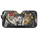 Maine Coon Cat Family Custom Car Auto Sun Shades Windshield Accessories Decor Gift Nearkii