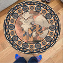 Pokemon Arcanine Round Carpet Rug Bedroom Livingroom Home Decor
